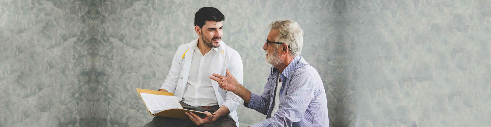 elder woman with a therapist